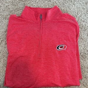 johnnie-O Carolina Hurricanes Red Striped Quarter-Zip
